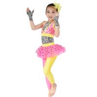 China MiDee Jazz Dance Costumes Zebra Leotard Sequin Vest Multi Color Lycra Skirt-Pants For Girls factory