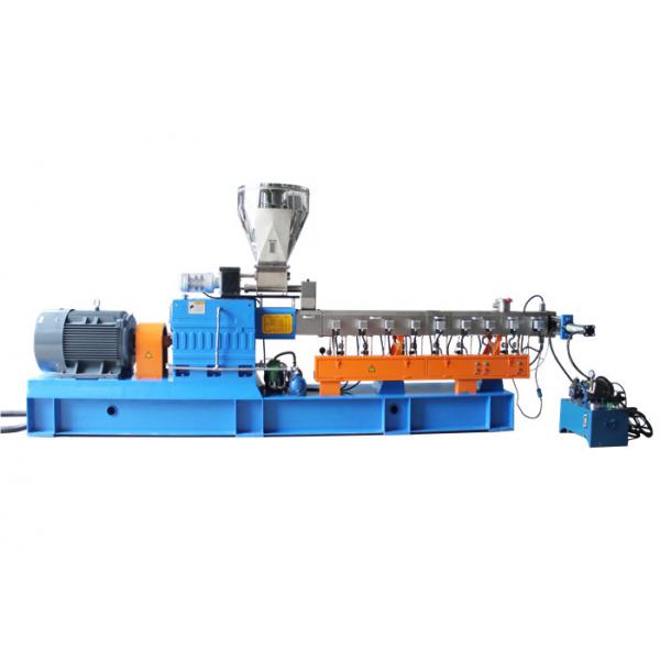 Quality 90kw Two Screw Plastic Extrusion Line For PP PE PA PS PET Compounding High Speed for sale