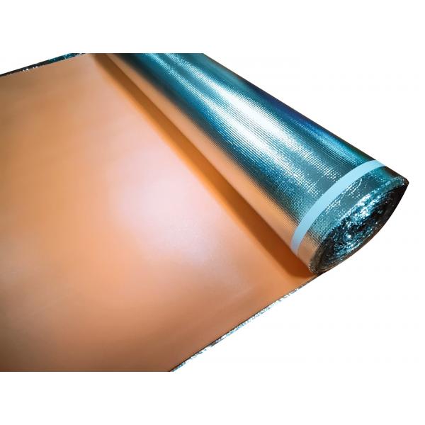 Quality Orange Silver Foil Underlay Comfort Step IXPE Underlay For Wood Floor for sale