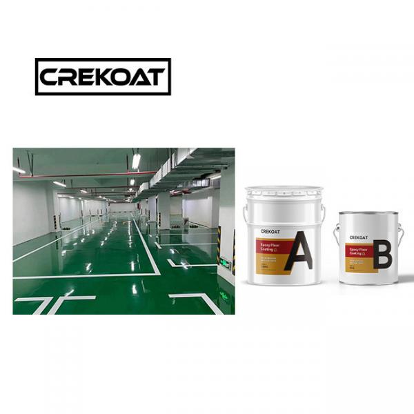 Quality Seamless Industrial Epoxy Floor Paint Primer Smooth High Solids for sale