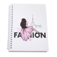 China Soft Cover Custom Spiral Notebook Journal 30 Sheets Custom Printing Logo Grid Design factory