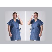 China Short Sleeve Blue Plastic Disposable Isolation Gowns factory