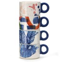 China 7oz Custom Pattern Mugs Ceramic Coffee Mug Cute Mini Cup Stacking Ceramic Mugs factory