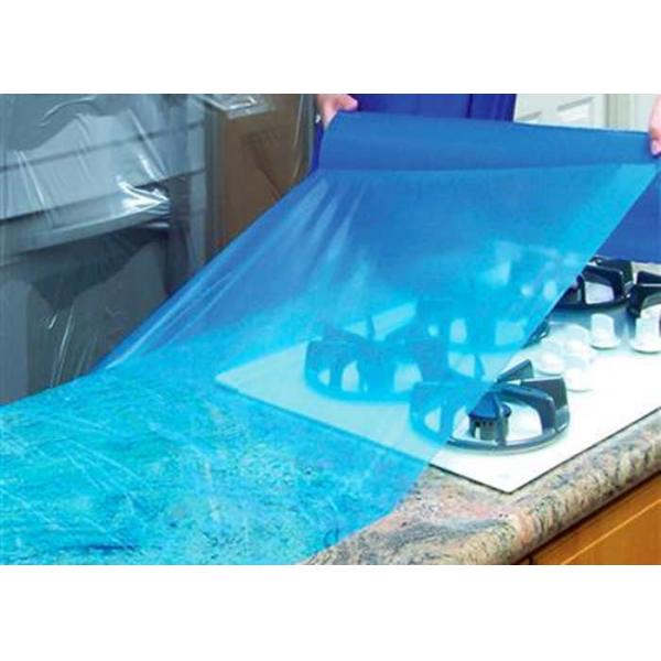 Quality HNHN Sticky 50micron 600ft Marble Countertop Protection Film For Real Stone for sale