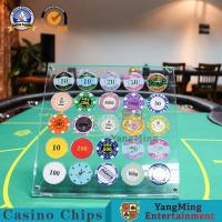 China Plastic Poker Chips Display Board Acrylic 20pcs Roulette Table Round Chips Carrier factory