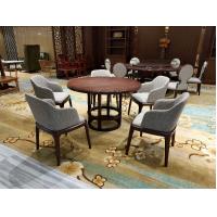 Quality ISO14001 Veneer Hotel Restaurant Furniture Solid Wood Dinning Table Set for sale