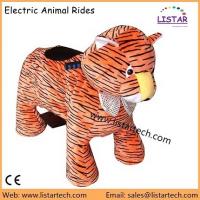 China Kid Amusement Rids Equipment Tiger Design Animal Plush Ride on Horse, Zippy Animal Rides factory