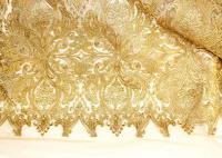 China Fashion Floral Pattern Gold Lurex Nylon Lace Fabric for Party / Banquet Dress factory