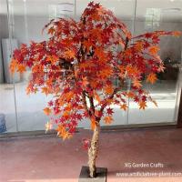 China Crimson Red Artificial Maple Tree Home Garden Plants Office Decoration factory