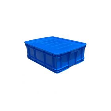 Quality HDPE Euro Stacking Containers Blue Color Straight Wall Containers With Lids 500 for sale