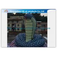 China Giant Inflatable Cartoon Characters Snake Model With Silk Print , Hand Painting factory