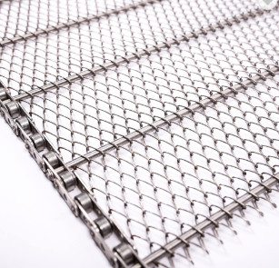 Quality High Temperature Resistance Chain Drive Flat Flex Belt Wire Mesh for Conveyor for sale