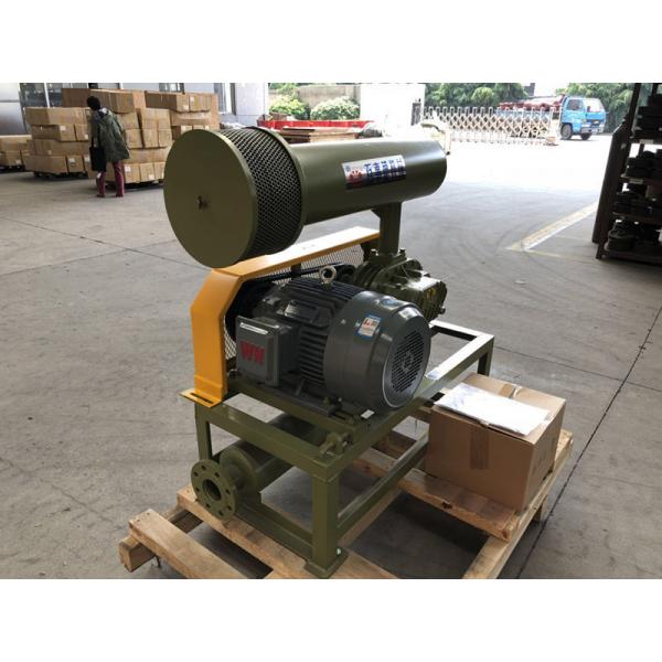 Quality 1.5KW-15KW BK Type Three Lobes Roots Blower Of Army Green With Low Noise for sale