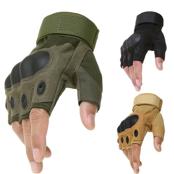 Quality OEM Fingerless Hard Knuckle  Outdoor Tactical Gear Gloves Fingerless for sale