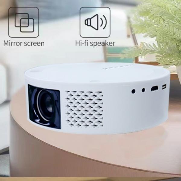 Quality 1.5kg T269 Small Home Movie Projector Lightweight Round Shape for sale