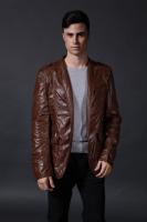 China Custom Colors 100%Viscose Mens Leather Suits With OEM Service For Adults factory
