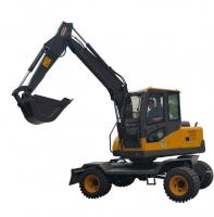 China Humanized 6 Ton Wheel Excavator Machine For Construction Low Fuel Consumption factory