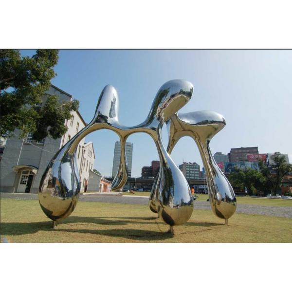 Quality Custom Size Stainless Steel Garden Statues For City Decoration OEM / ODM Acceptable for sale