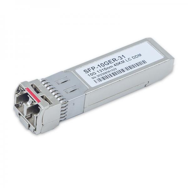 Quality 10GBASE ER 40km 1310nm DDM supported SFP+ duplex LC over OS2 SMF Transmission Module for sale