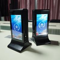 China 7 Inch Interactive Smart Touch Table Menu Advertising Display Double-Sided Chargeable Lcd Screen factory
