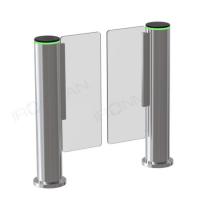 Quality RFID Security Gate Turnstile Card Reader / ISO 9001 Glass Security Barriers for sale