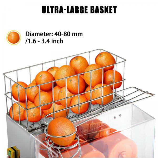 Quality 220V Commercial Automatic Orange Juice Machine / Stainless Steel Lemon Squeezer for sale