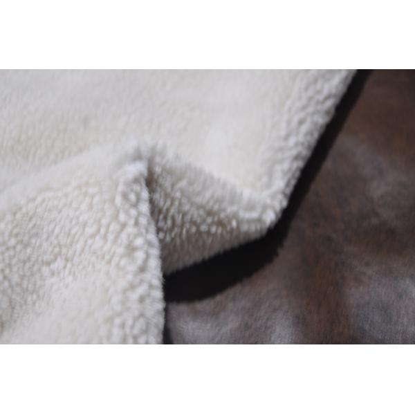 Quality 520gsm Fur Solid Sherpa Solid Pu 100%P Bonded Fleece Fabric for sale