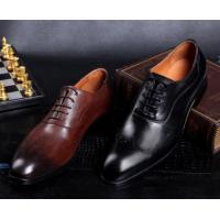 China Fashion Men Formal Dress Shoes , Brogue Hidden High Heel Leather Footwear For Mens factory