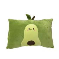 China Rectangular 0.5m Plush Pillow Cushion Green Avocado Pillow Pp Cotton factory