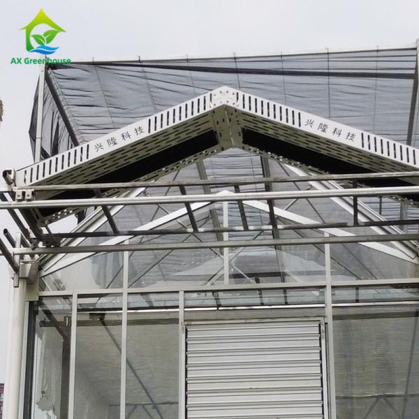 Quality Automatic Control Intelligent Agricultural Glass Greenhouse With Shading System for sale