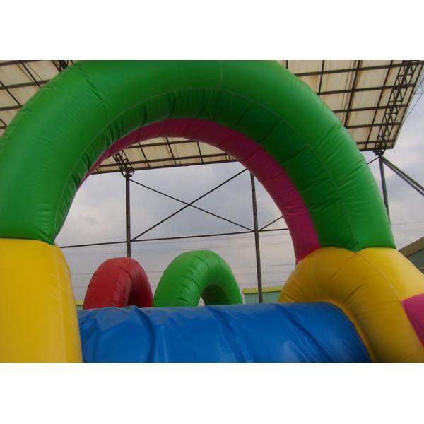 Quality Inflatable obstacle course combo with bouncer , Colorful Kids Fun city for sale