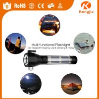 China Solar Charging LED Flashlight with Compass, Safety Hammer,Belt Cutter,Magnet . factory
