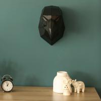 China Indoor 3D Metal Wall Art Sculpture Geometric Eagle Head Decorative Home factory