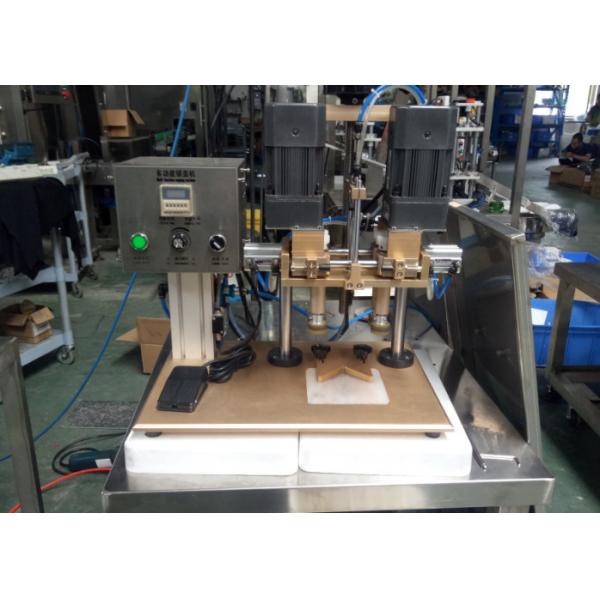 Quality Four Wheel Pinch Linear Capping Machine Electrically Controlled Movement for sale
