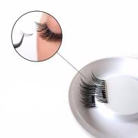 China Handmade Reusable Long False Eyelashes For Small Eyes Color Customized factory