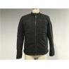 China Winter Mens Nubuck Leather Jacket Charcoal Color Mandarin Collar TW68174 factory
