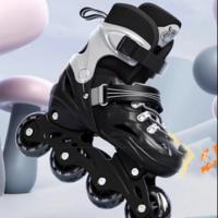 China Black Multi Scene Skating Shoes 4 Wheel Multifunctional With PVC Outsole factory