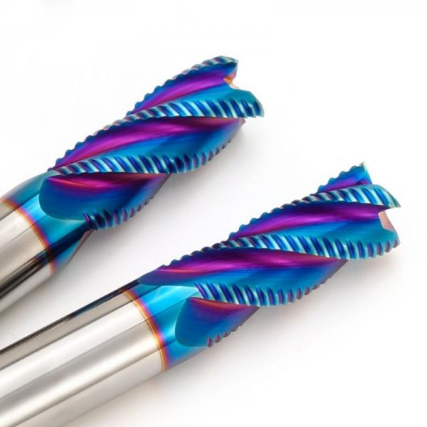 Quality 4 Flutes Solid Carbide End Mill HRC65 Rough For Roughing Machine Tools for sale