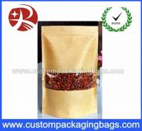 China Kraft Paper Pouches Bag For Sale / Resealable Zipper Brown Kraft Paper Bag factory