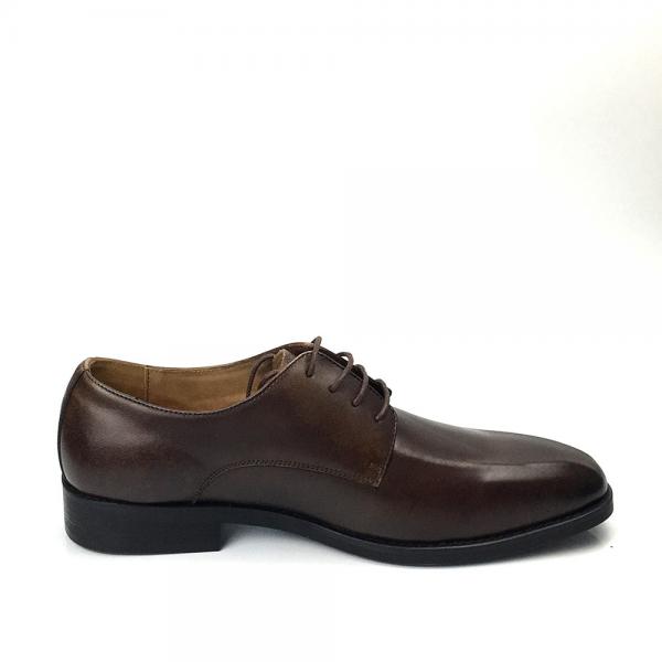 Quality Brown Color Mens Leather Casual Shoes Low Heel Shoe Height Business Affairs for sale