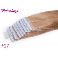 China 100 % Unprocessed Raw Wavy Tape In Hair Extensions Double Sewed Weft for sale