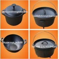 China Cast Iron Legged Bake Pot/Cast Iron Casserole &Dutch Oven/Chinese Wok factory