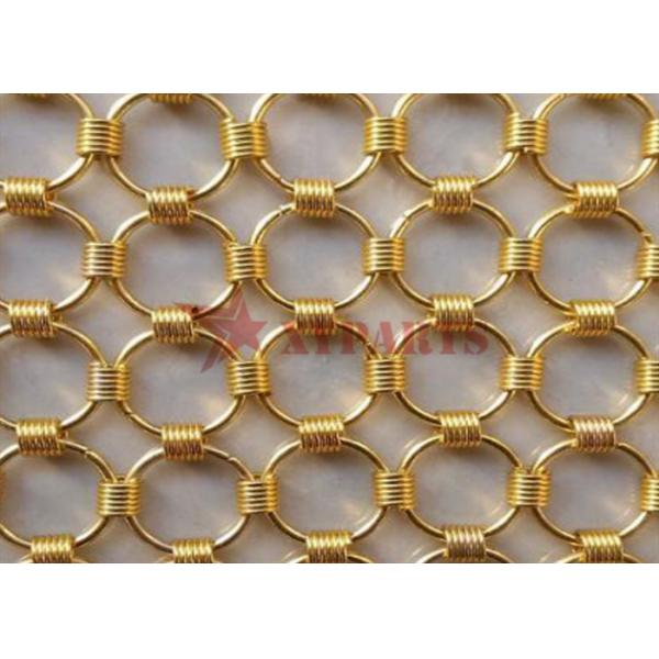 Quality ø2.0*20mm Carbon Steel Ring Mesh Fabric As Divider For Interior Decoration for sale