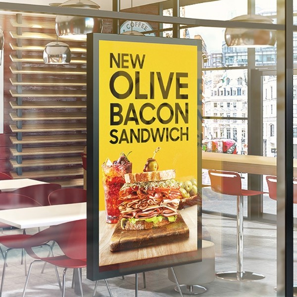 Quality 32 Inch Lcd Window Display Advertising Fast Food Restaurants Single Sided for sale