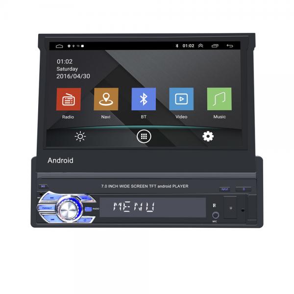 Quality 1 Din Retractable Screen Car Stereo 7 Inch Touch Screen Car Radio 11 Usb Mp5 Player for sale