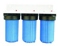 China Steel bracket Triple Water Filter Full House Water Filtration System Optional Cartridge factory
