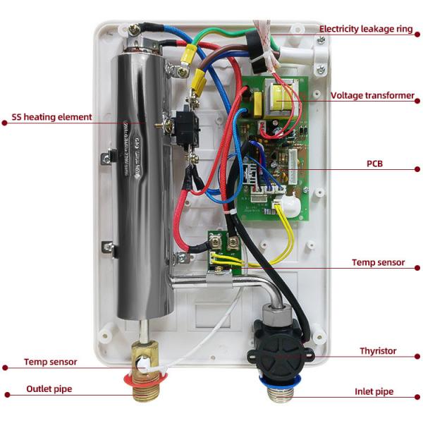 Quality Small Portable Instant Hot Water Heater Wall Mounted 6000W For Bathroom for sale