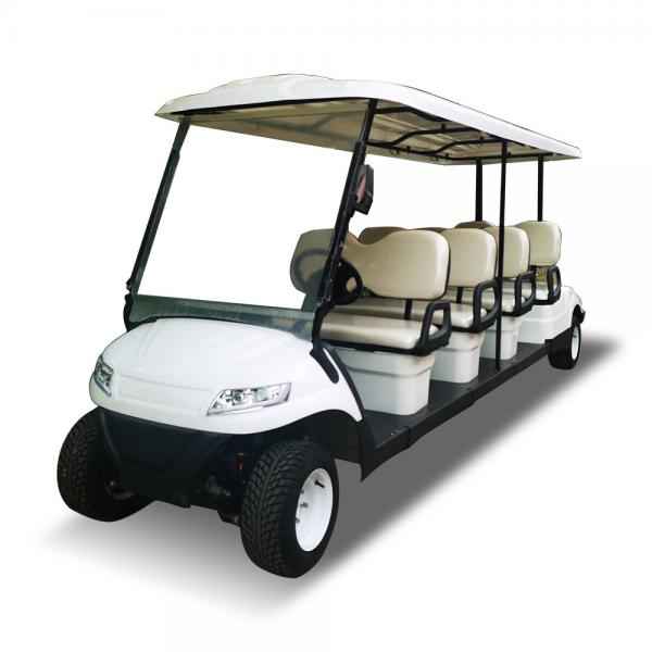 Quality White 8 Seater High Performance NEV Golf Cart Vehicle 120Miles 48v 60v 72v  For Community Club for sale