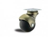 China 2&quot; swivel ball caster, black rubber caster brake, 2&quot; ball caster chrome plated caster, God plated factory