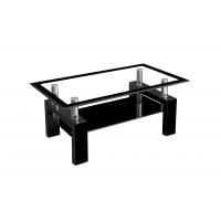 China clear rectangle tempered glass coffee table for sale